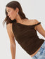 Mariama Top Asymétrique Marron