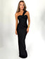 Rubis Robe asymétrique Sculptante Noire