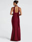 Fabiola Robe Fendue Rouge