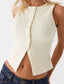 Aurore Top Blanc Boutonné