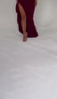 Fabiola Robe Fendue Rouge