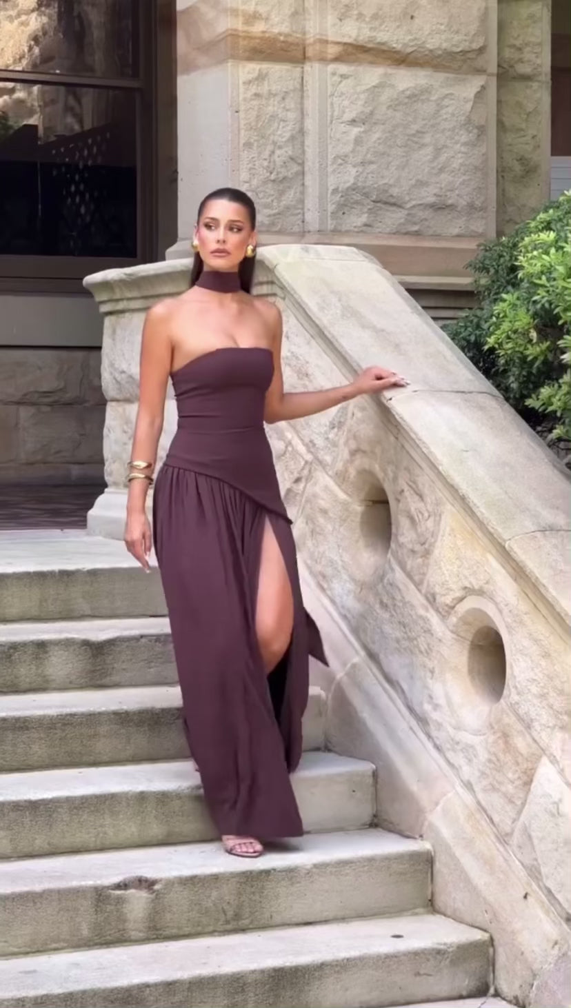 Julia Maxi Robe Marron